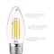 Luxrite B11 LED Light Bulbs 5W (60W Equivalent) 550LM 2700K Warm White Dimmable E26 Base 12-Pack LR21602-12PK - alternate 5